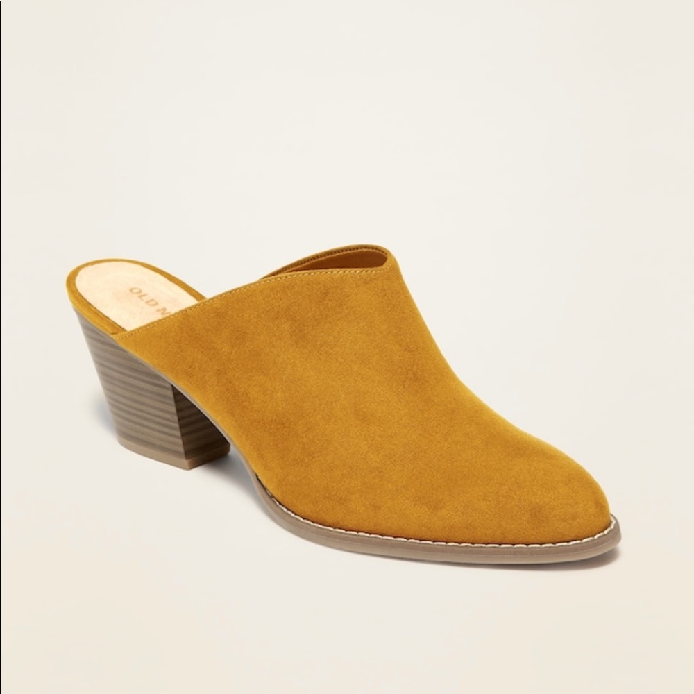 Faux-Suede Mule Booties for Women size 8